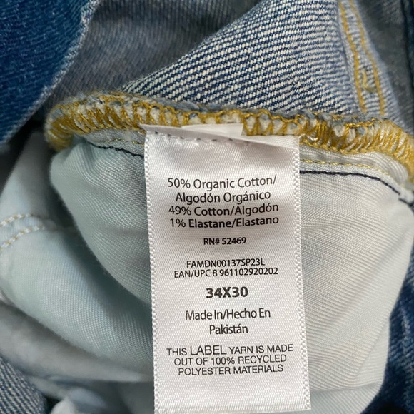 Free Assembly FRAYED PATCHWORK mid rise modern straight men’s size 34x30 - Picture 10 of 16